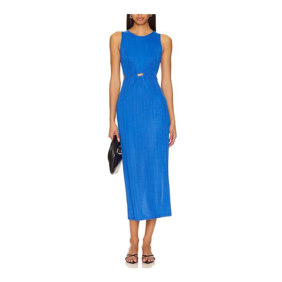 Minkpink 'Raya' Blue Polyester Midi Dress Size S - Picture 1 of 5